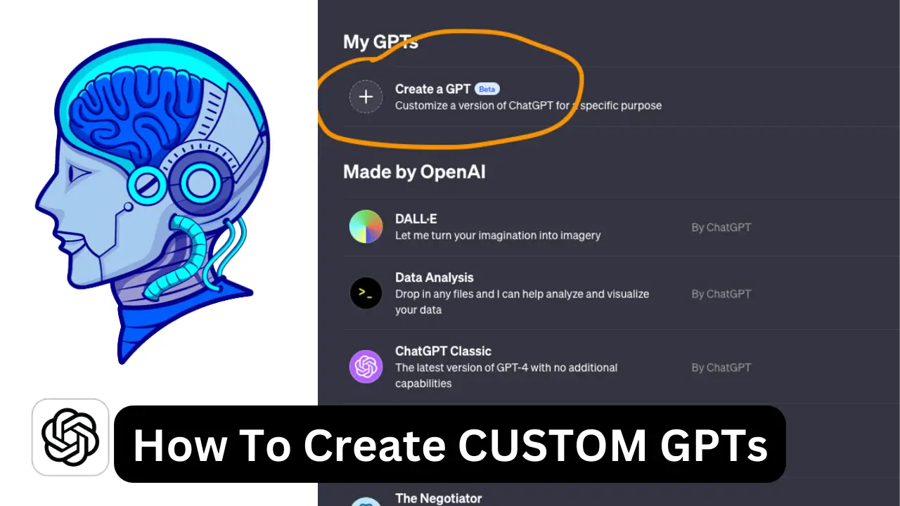 How To Create CUSTOM GPTs